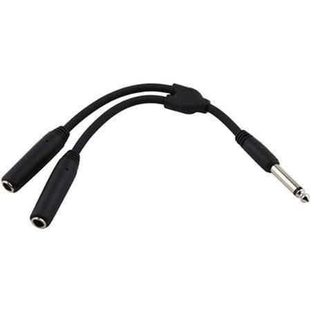 ACE PRODUCTS GROUP Ace Products Group PYS214M 6 in. Y Cable; Mono 0.25 in. Male -Dual Mono 0.25 in. Female PYS214M